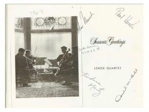 Lenox Quartet Practicing at Festival House